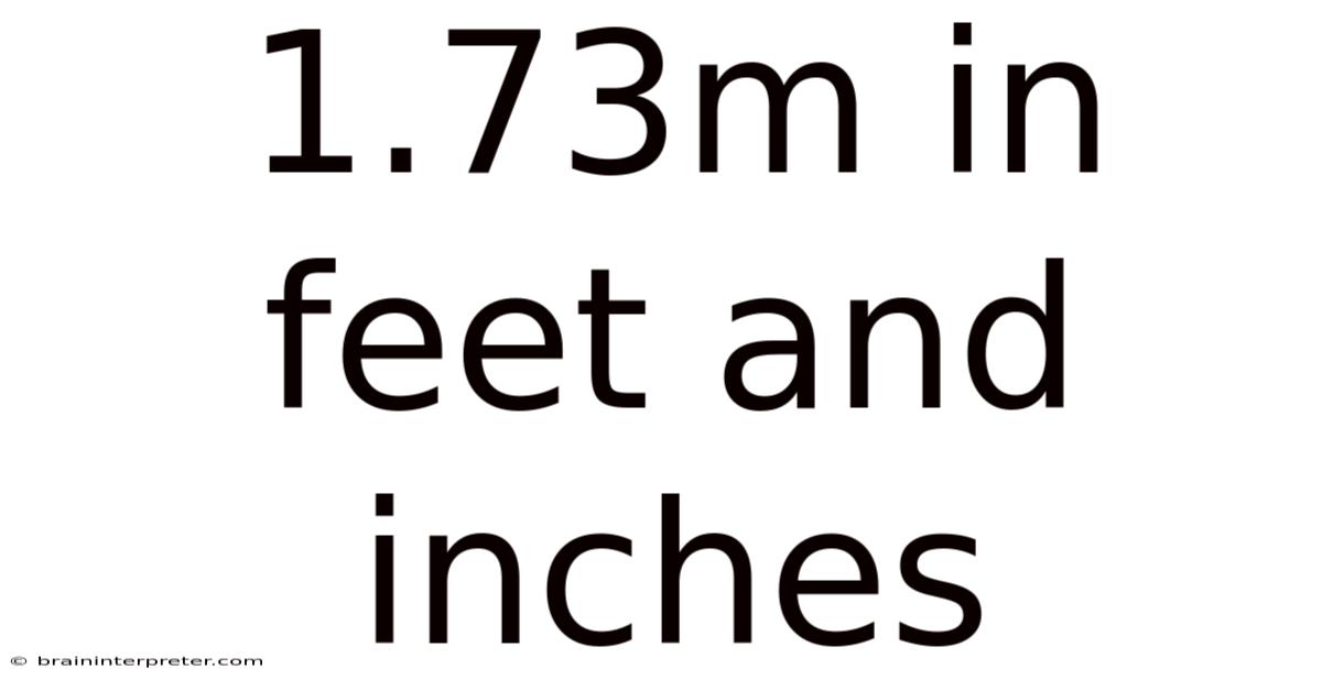 1.73m In Feet And Inches