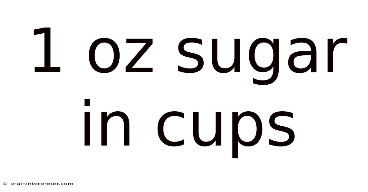 1 Oz Sugar In Cups