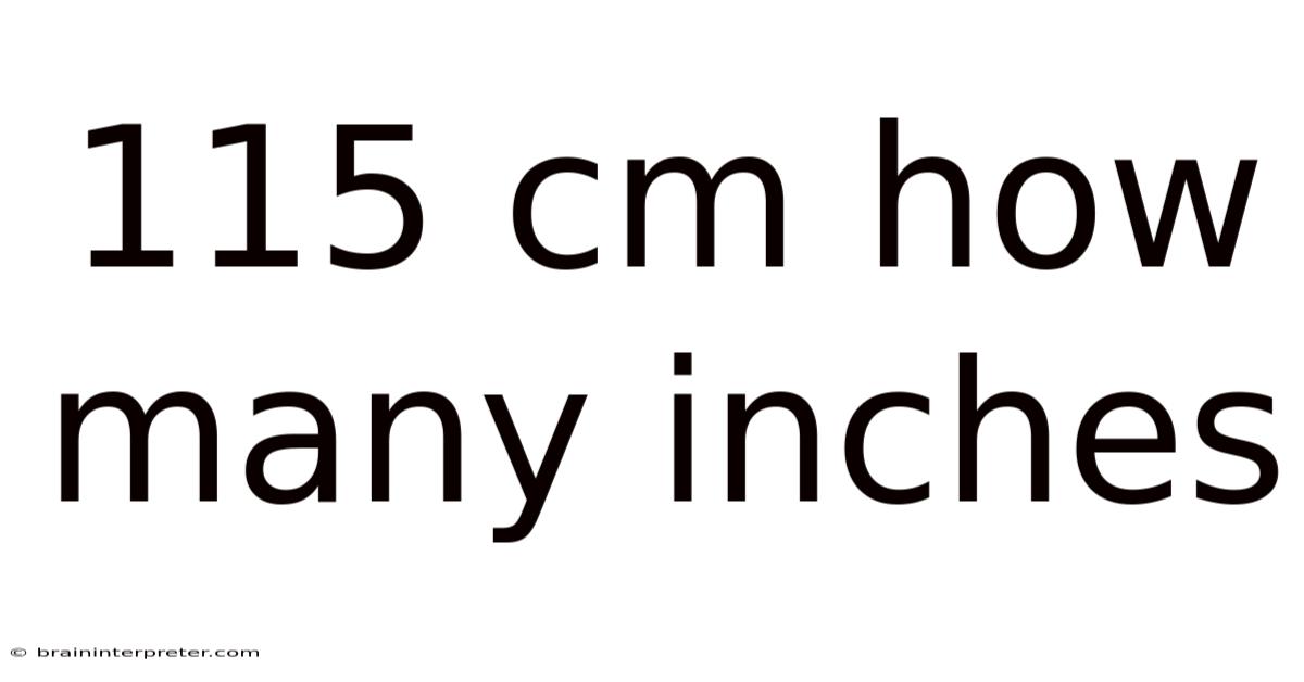 115 Cm How Many Inches
