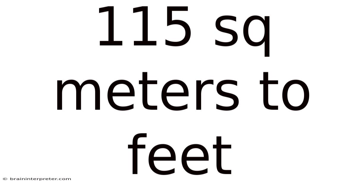 115 Sq Meters To Feet