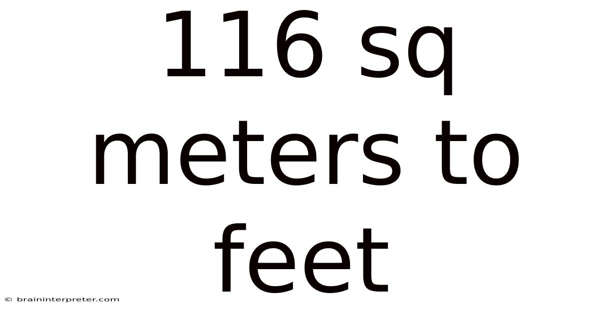 116 Sq Meters To Feet
