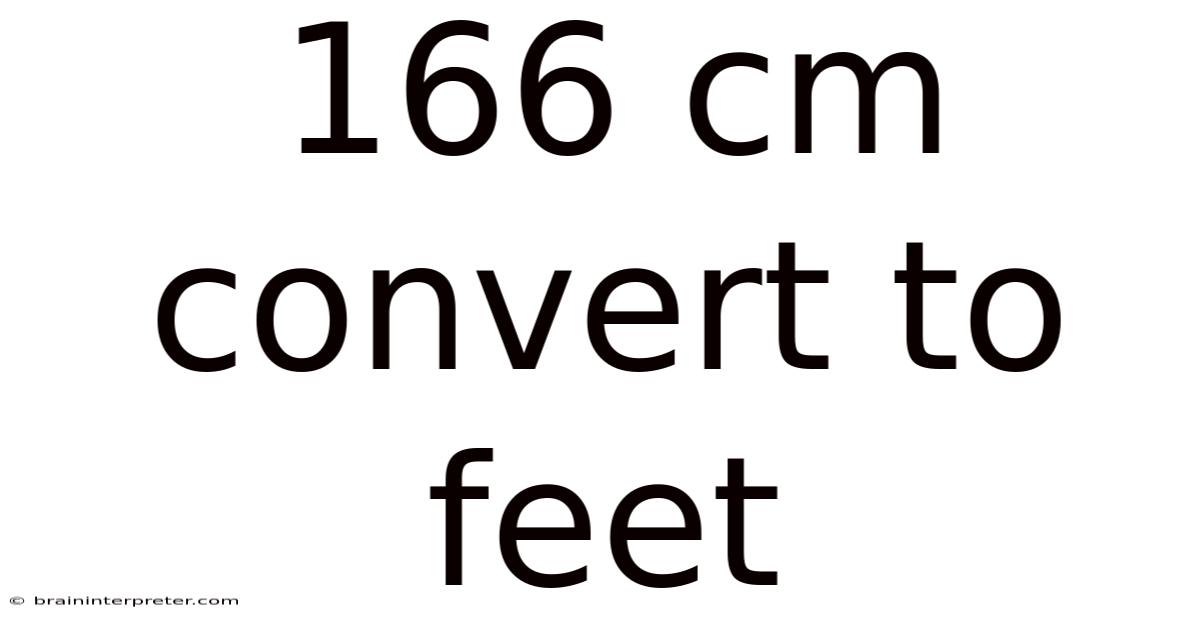 166 Cm Convert To Feet