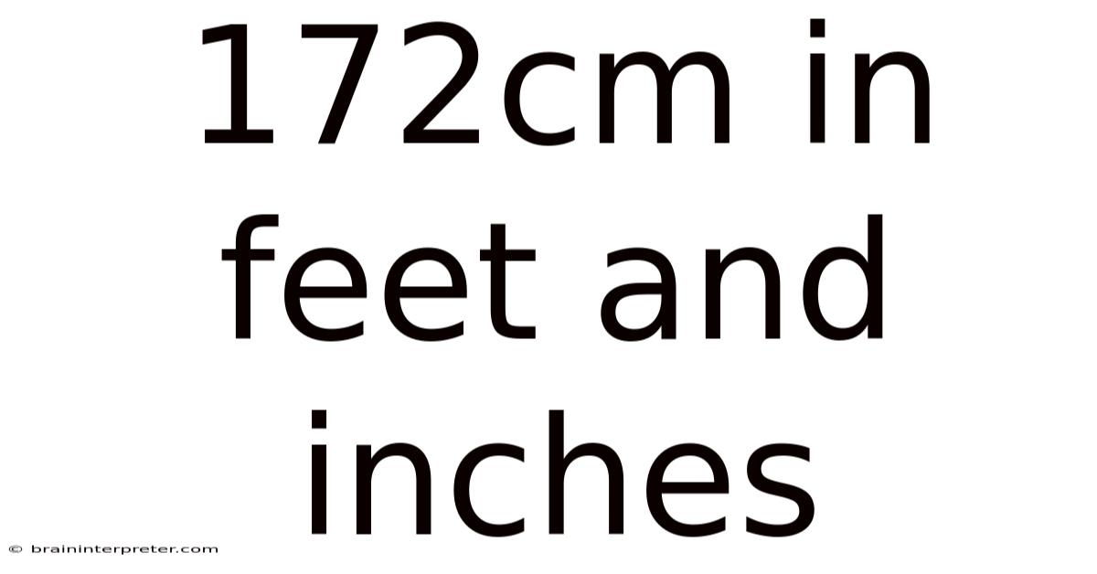 172cm In Feet And Inches