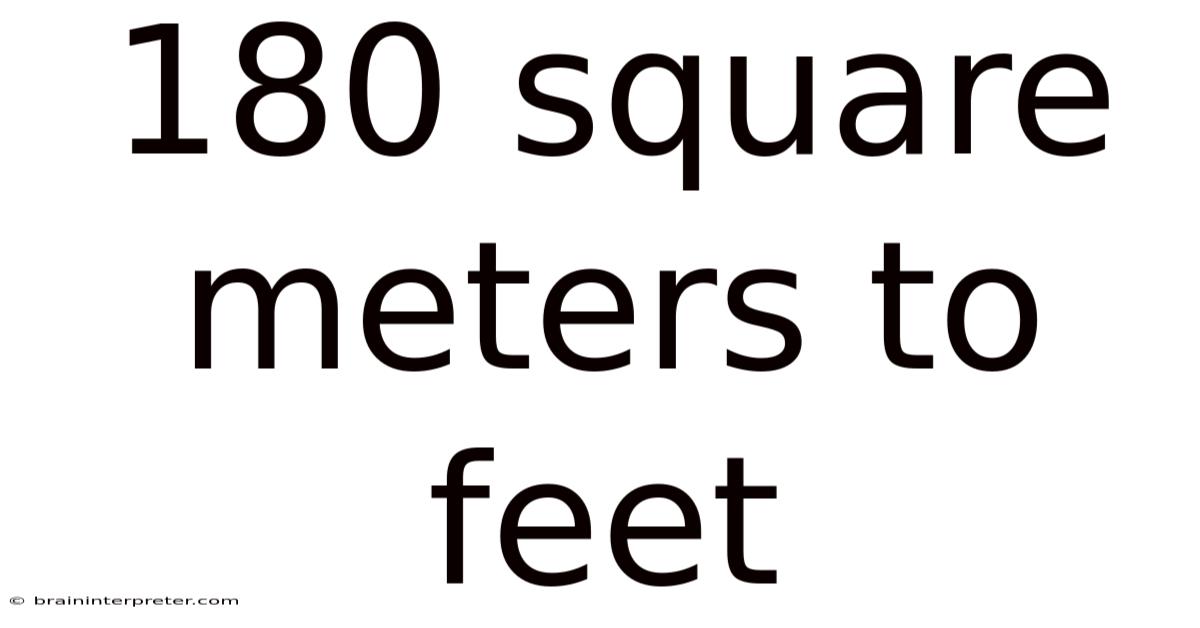 180 Square Meters To Feet