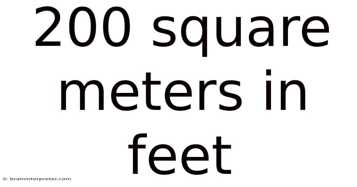 200 Square Meters In Feet