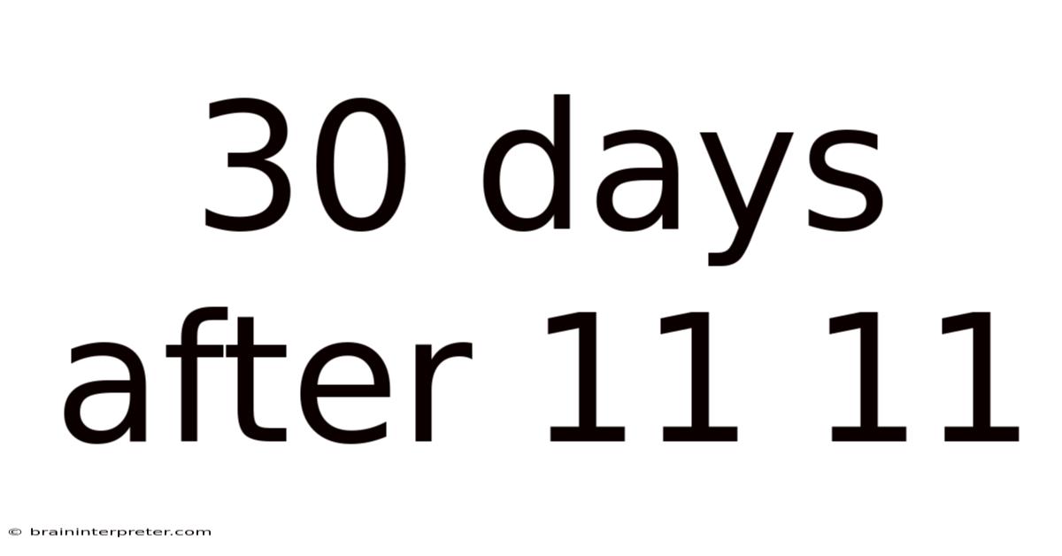 30 Days After 11 11