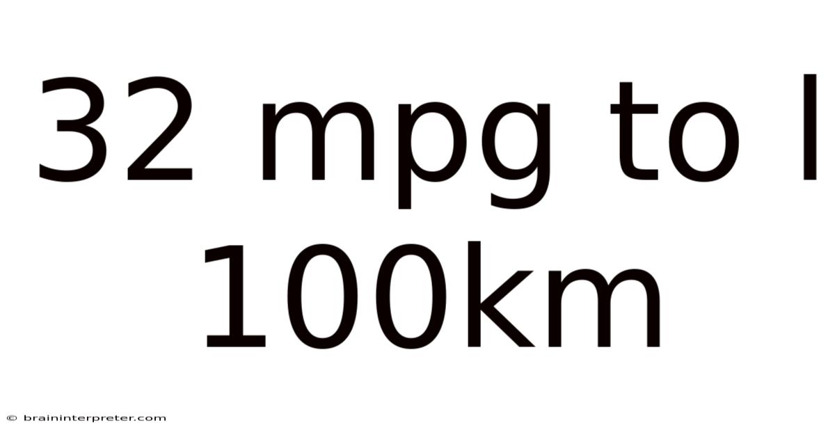 32 Mpg To L 100km
