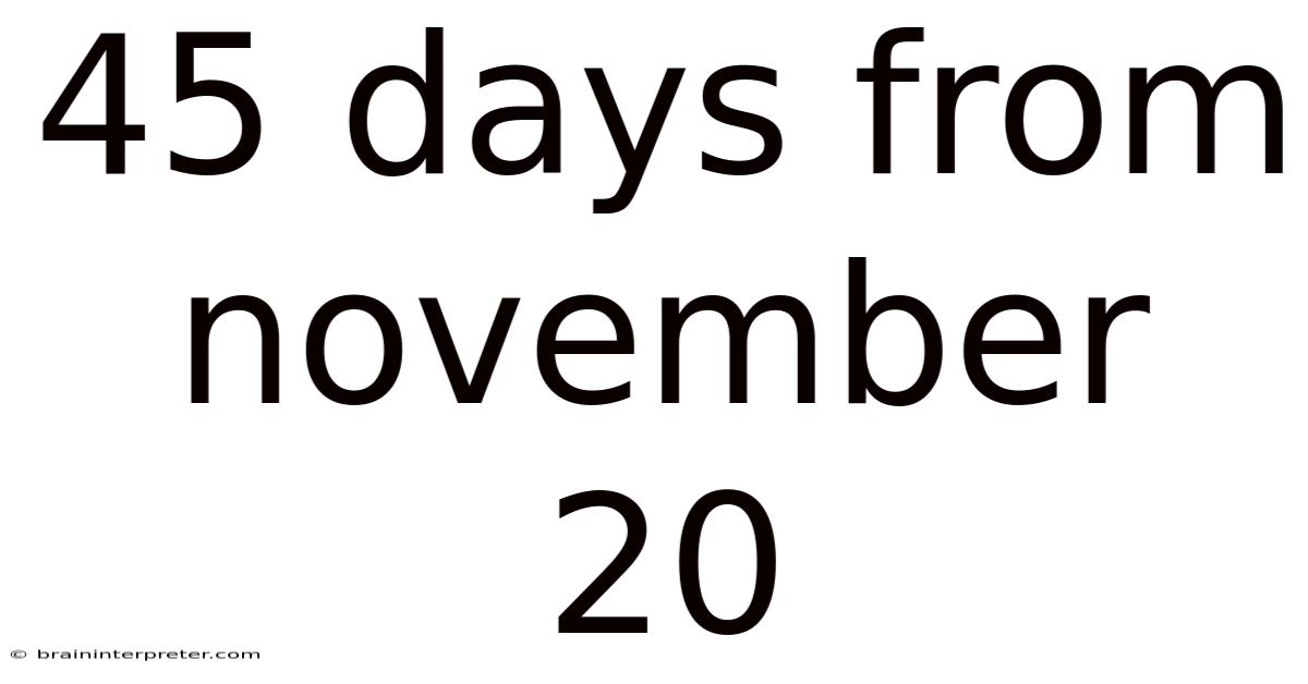 45 Days From November 20