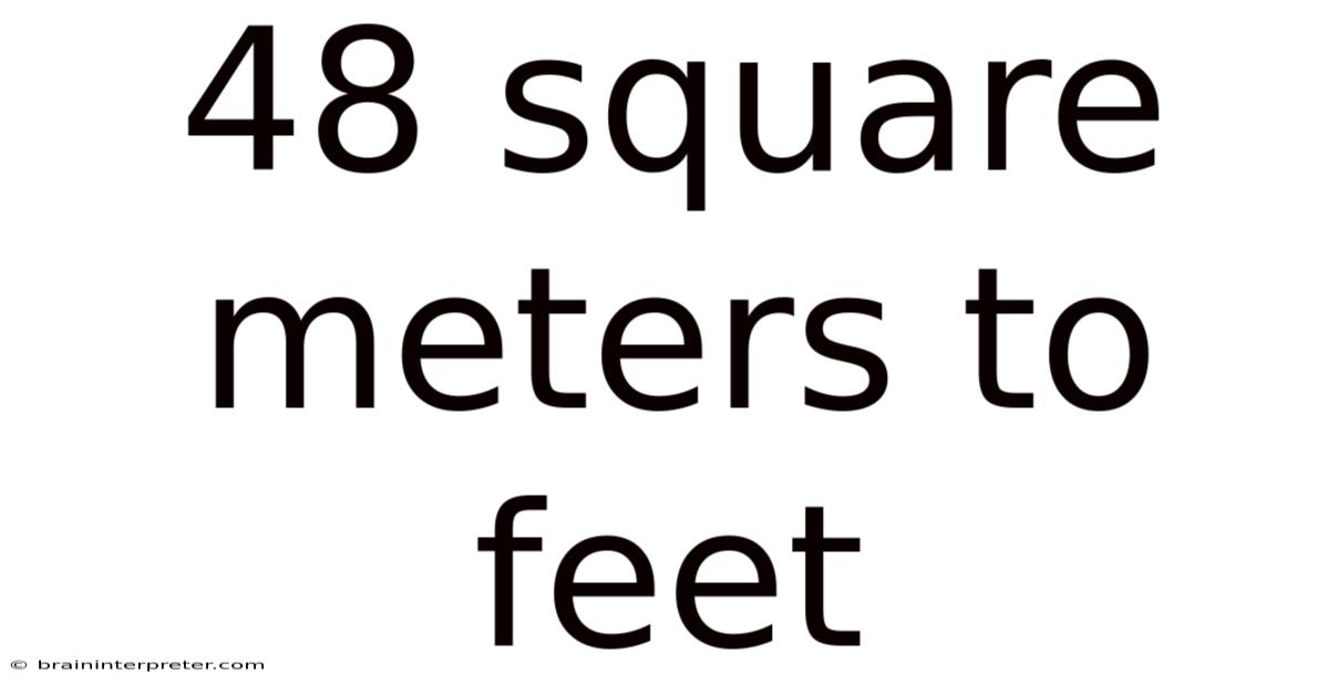 48 Square Meters To Feet
