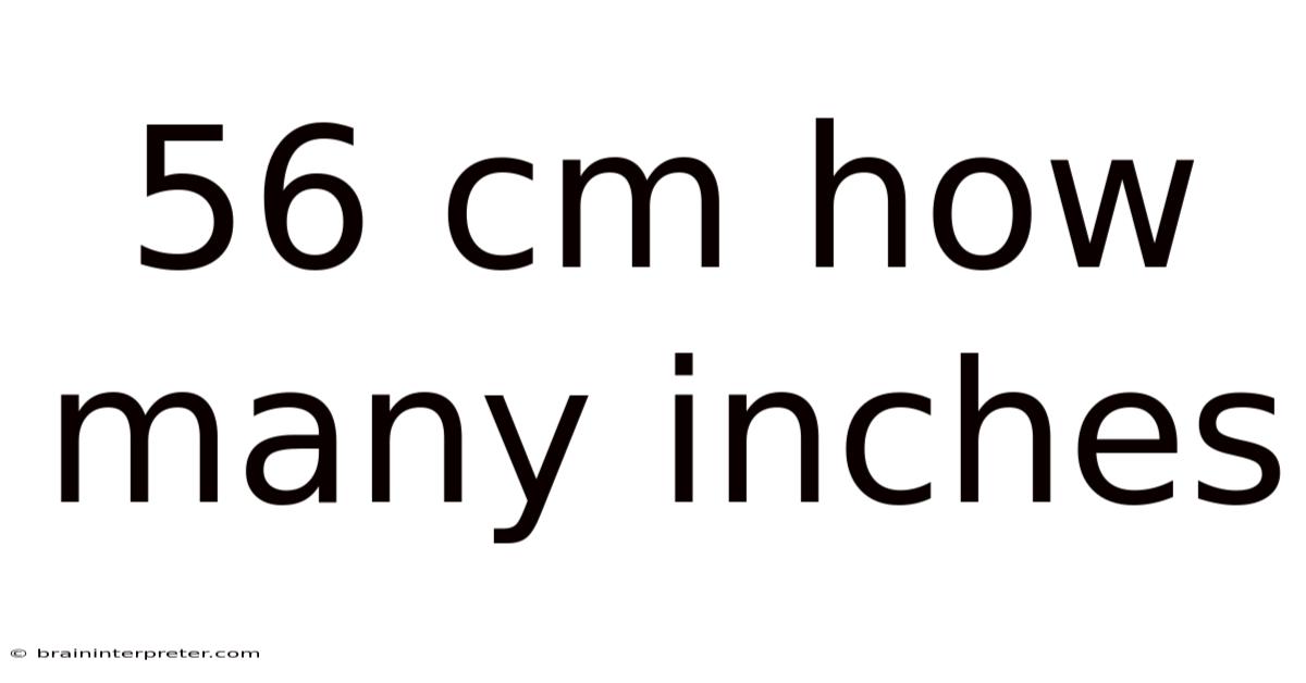 56 Cm How Many Inches