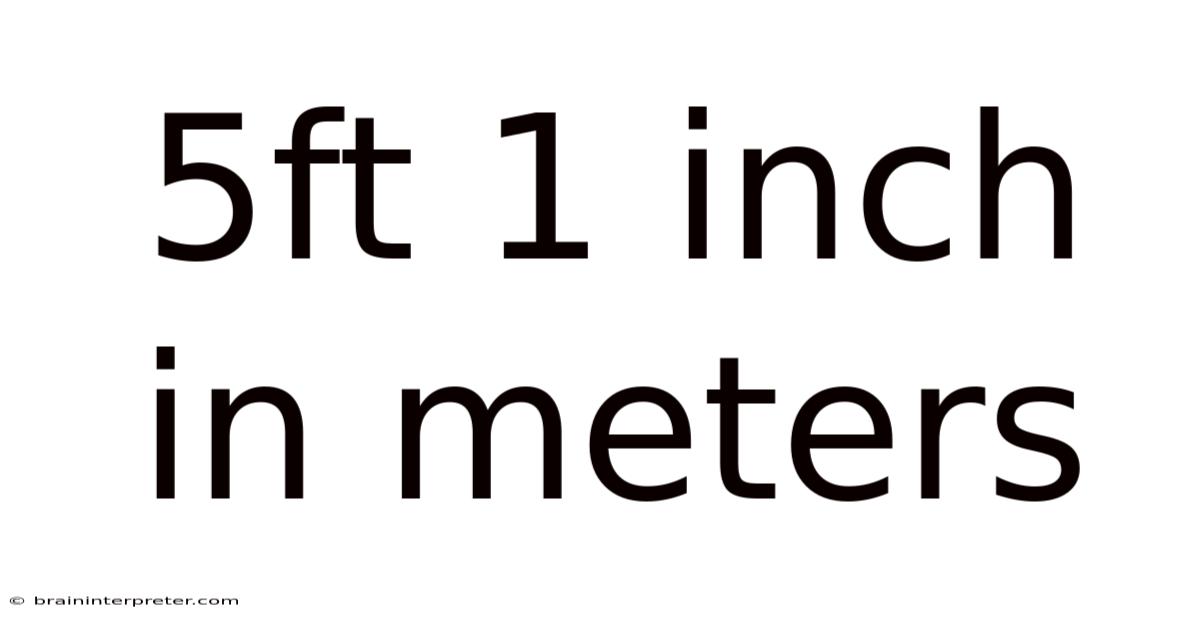 5ft 1 Inch In Meters