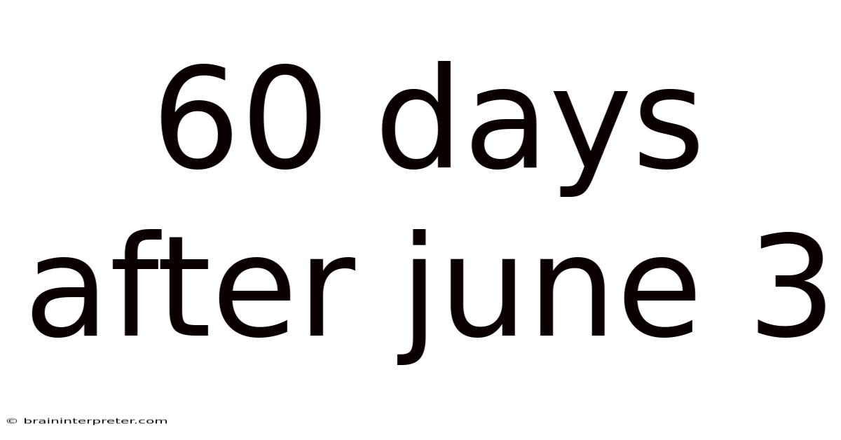 60 Days After June 3