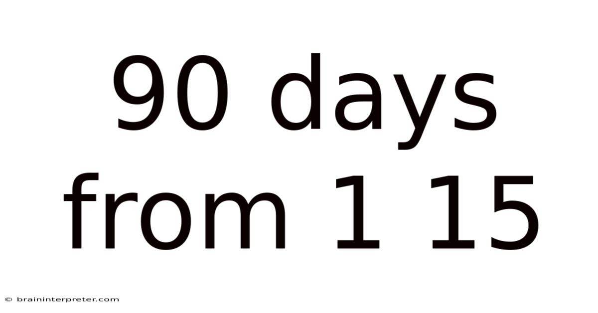90 Days From 1 15