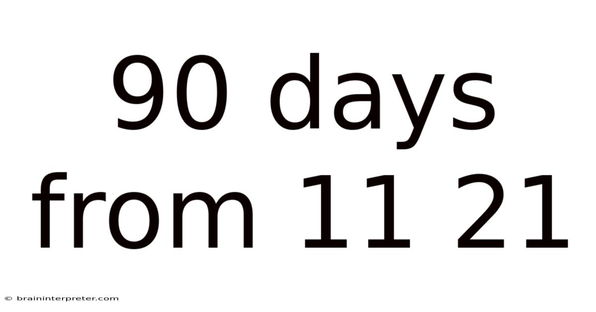 90 Days From 11 21