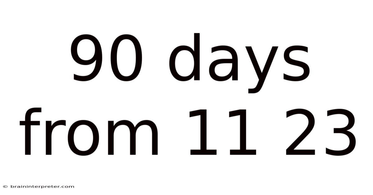 90 Days From 11 23