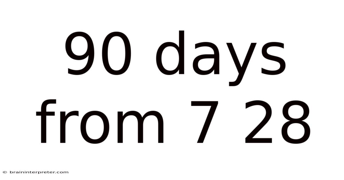 90 Days From 7 28