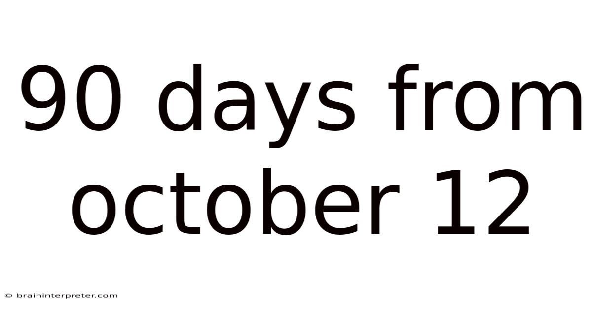 90 Days From October 12