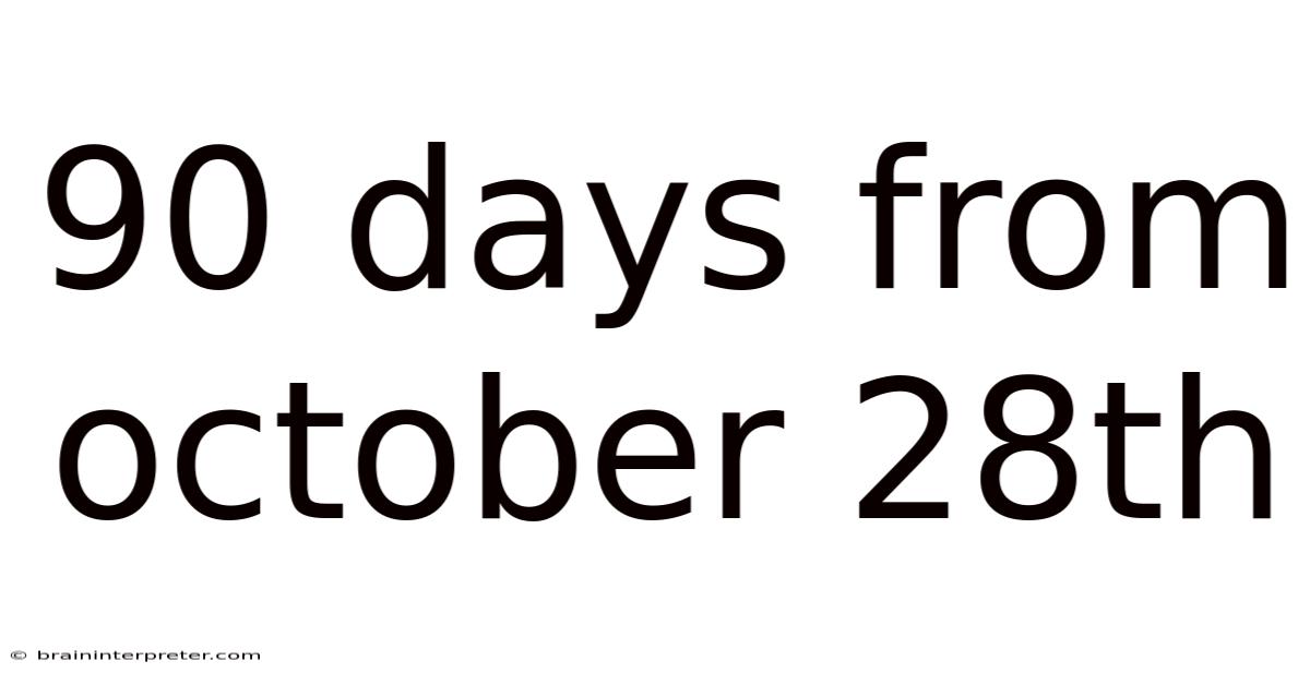 90 Days From October 28th