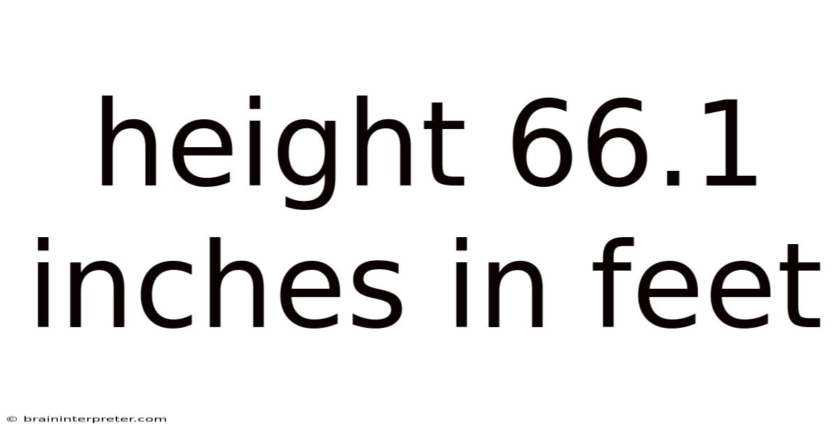 Height 66.1 Inches In Feet