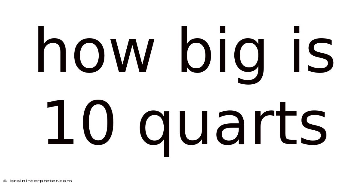 How Big Is 10 Quarts