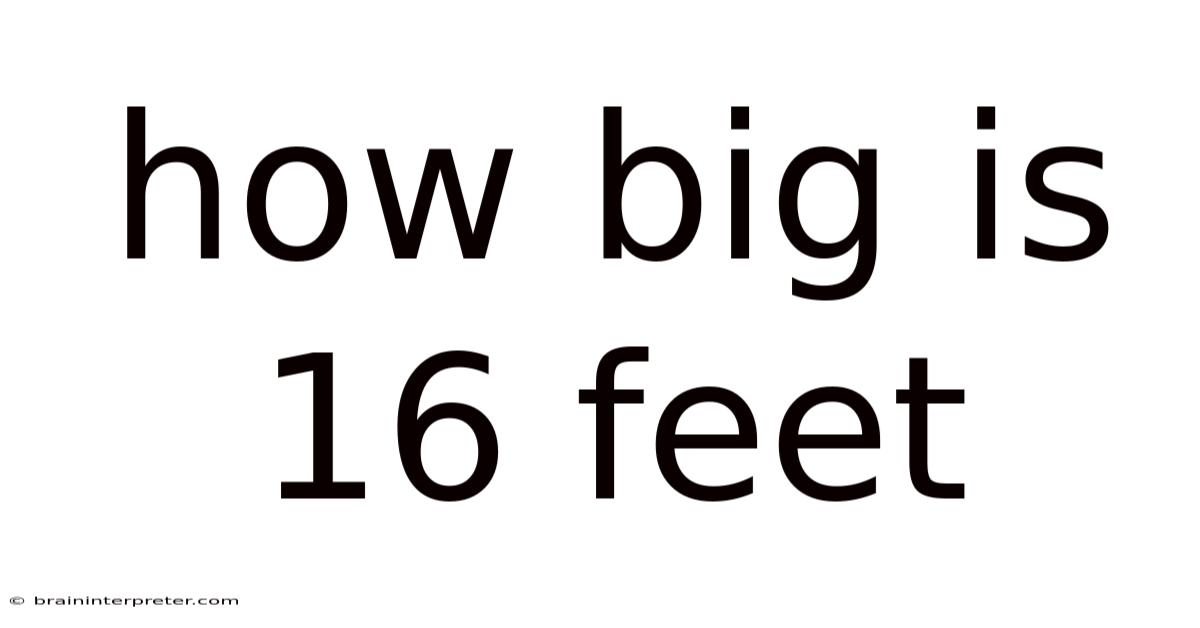 How Big Is 16 Feet