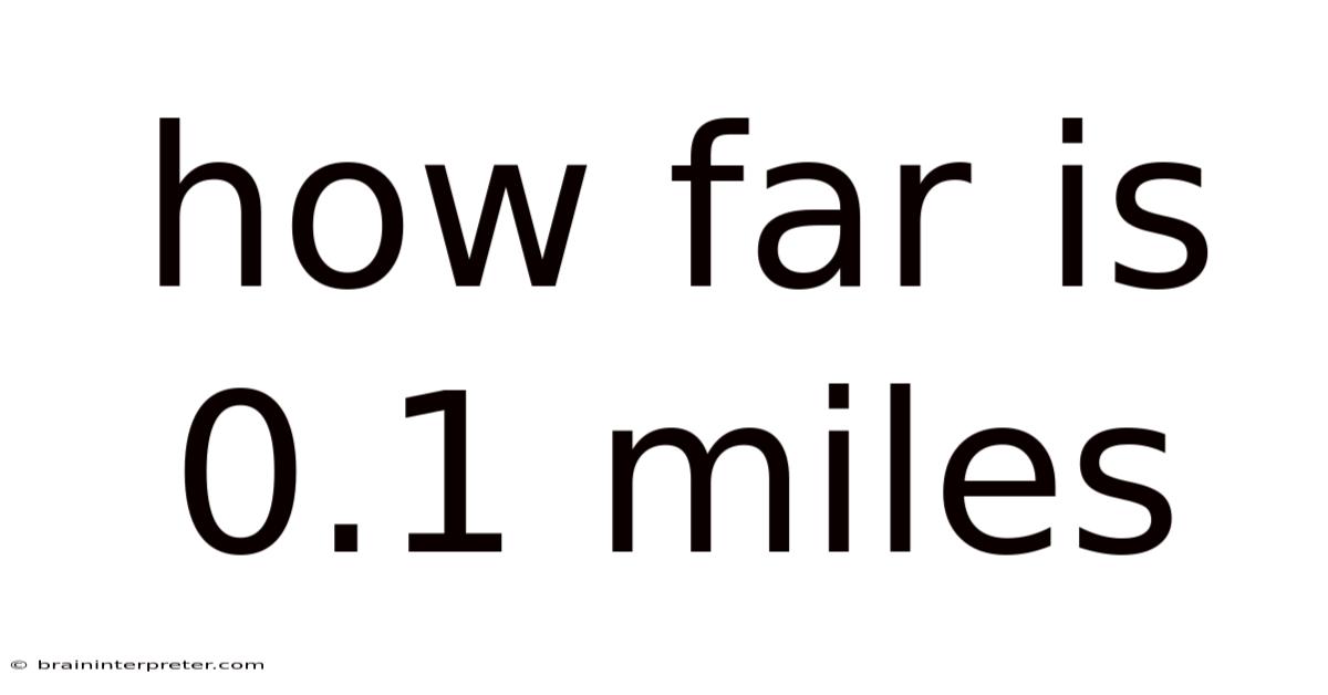 How Far Is 0.1 Miles