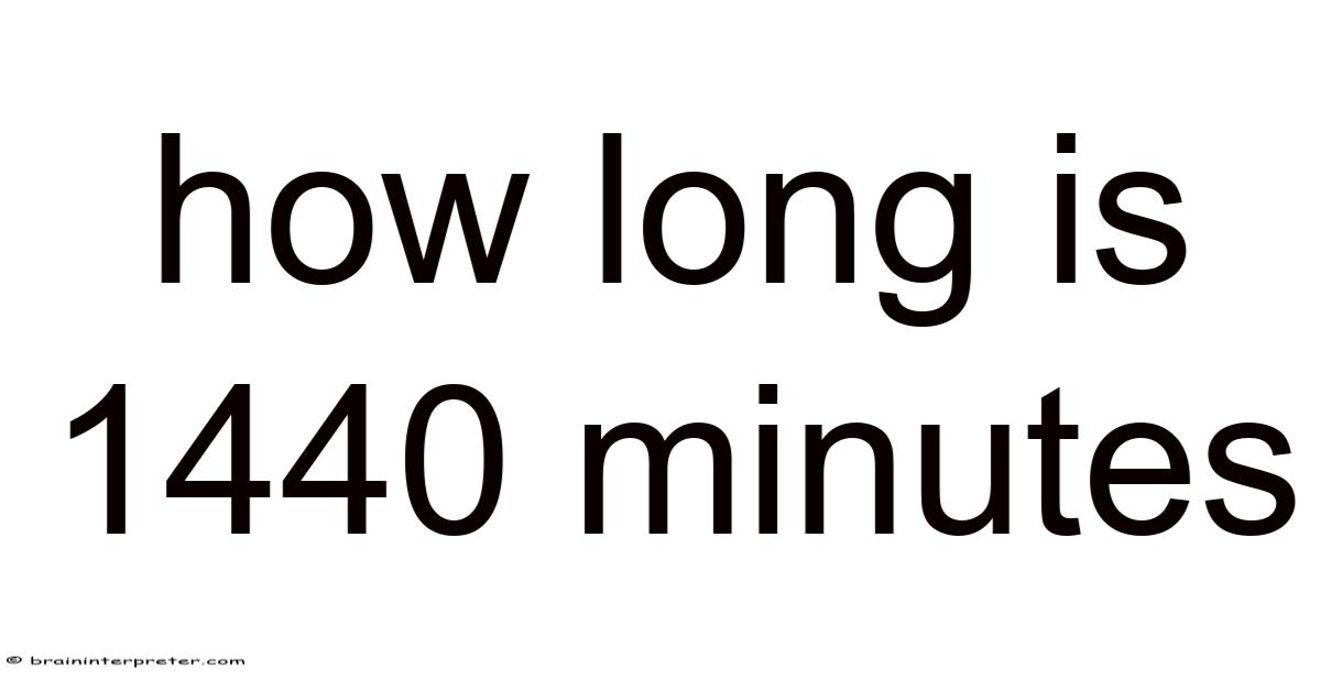 How Long Is 1440 Minutes how-long-is-1440-minutes