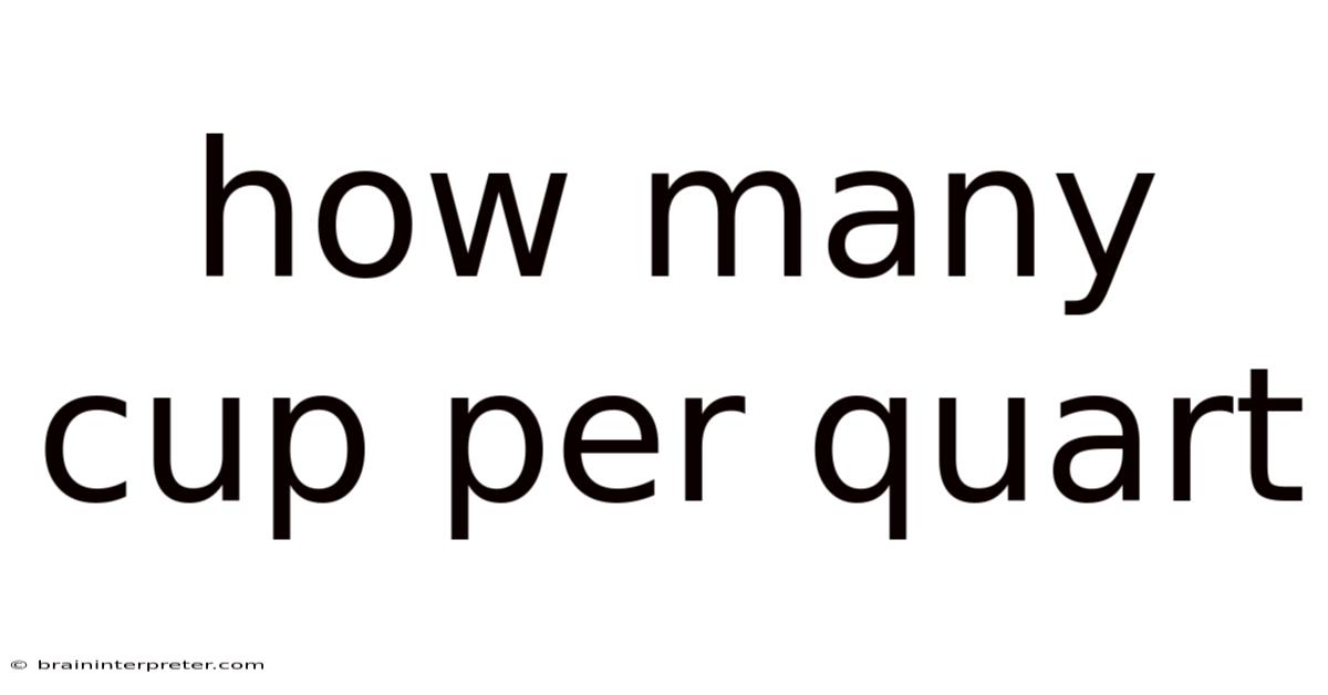 How Many Cup Per Quart