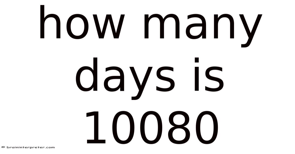 How Many Days Is 10080