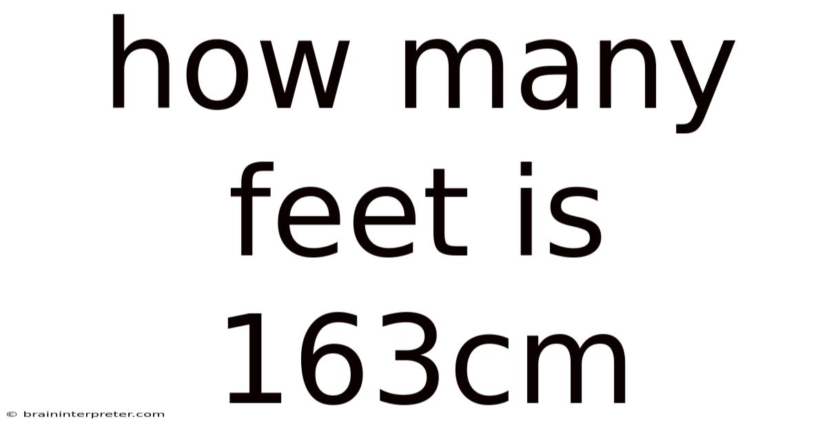 How Many Feet Is 163cm