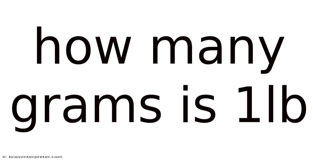 How Many Grams Is 1lb