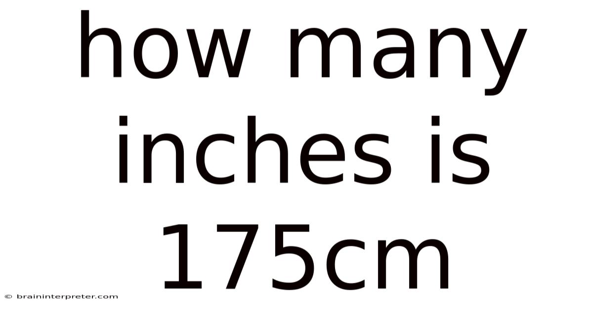 How Many Inches Is 175cm