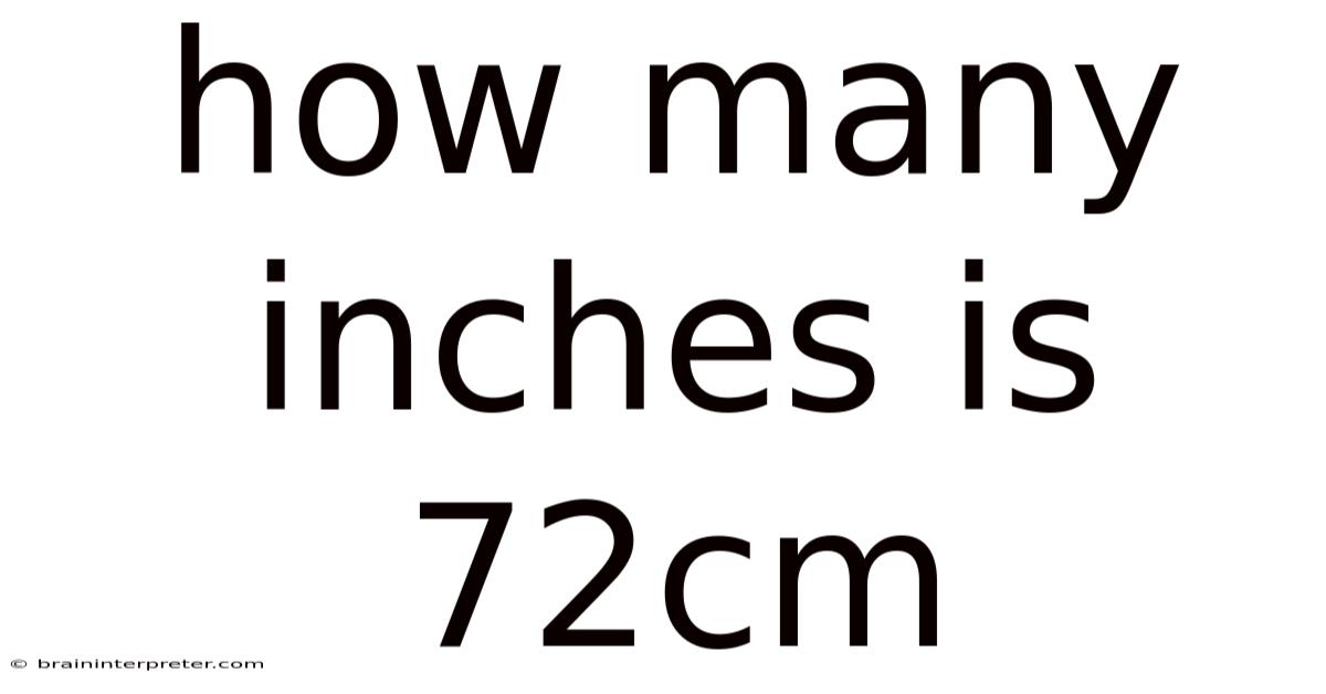 How Many Inches Is 72cm