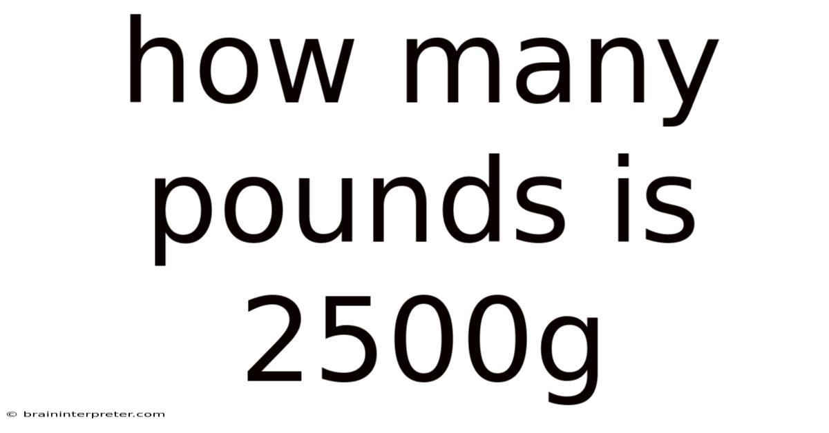 How Many Pounds Is 2500g