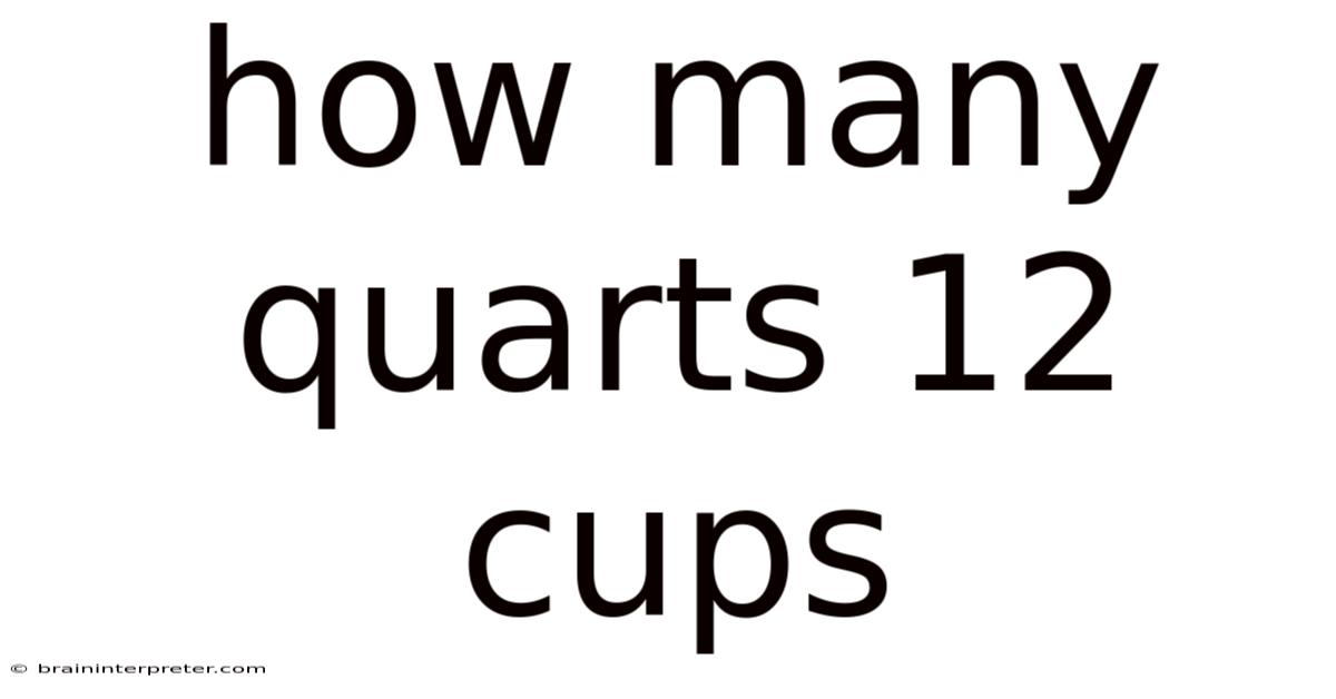 How Many Quarts 12 Cups