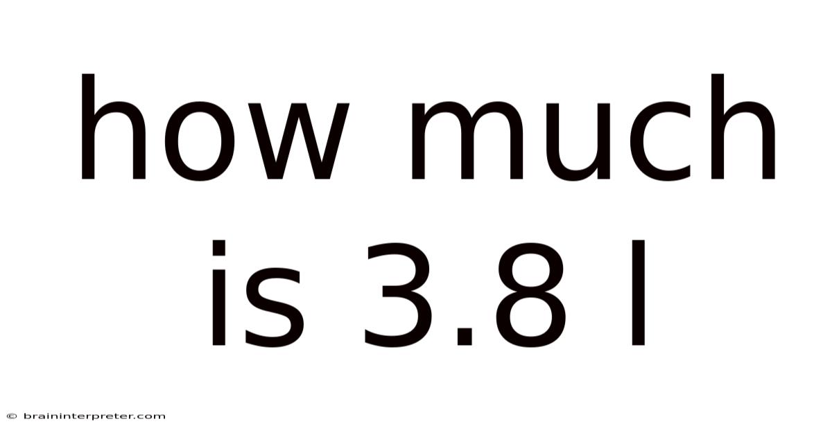 How Much Is 3.8 L