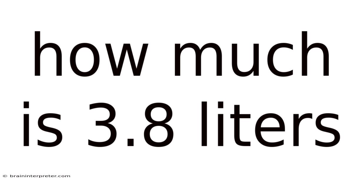 How Much Is 3.8 Liters