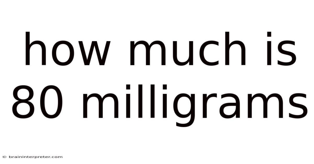 How Much Is 80 Milligrams