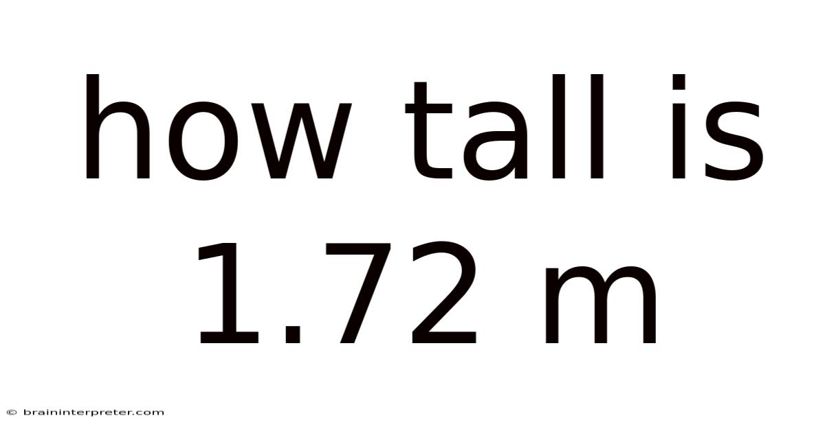 How Tall Is 1.72 M