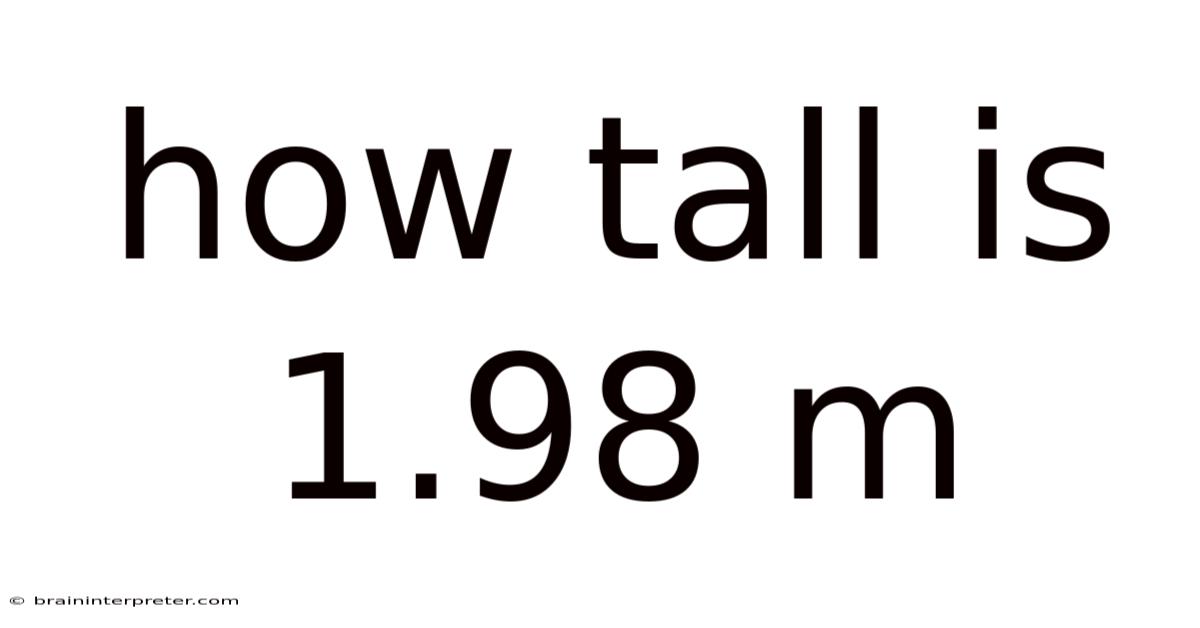 How Tall Is 1.98 M