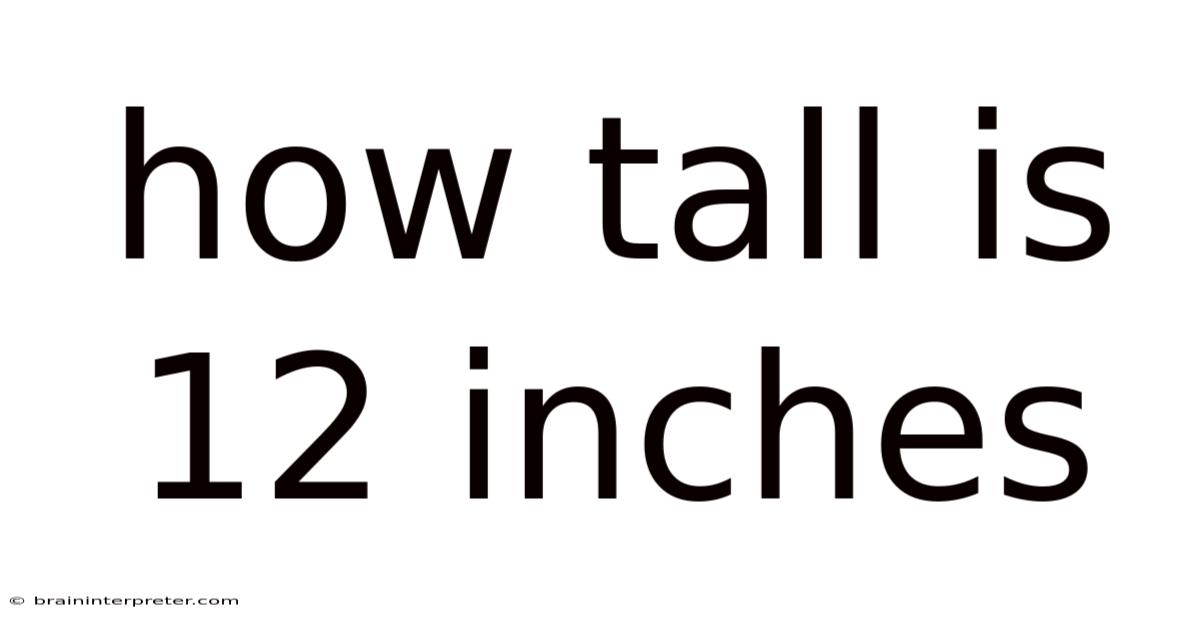 How Tall Is 12 Inches