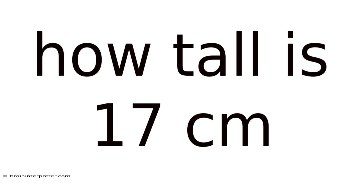 How Tall Is 17 Cm