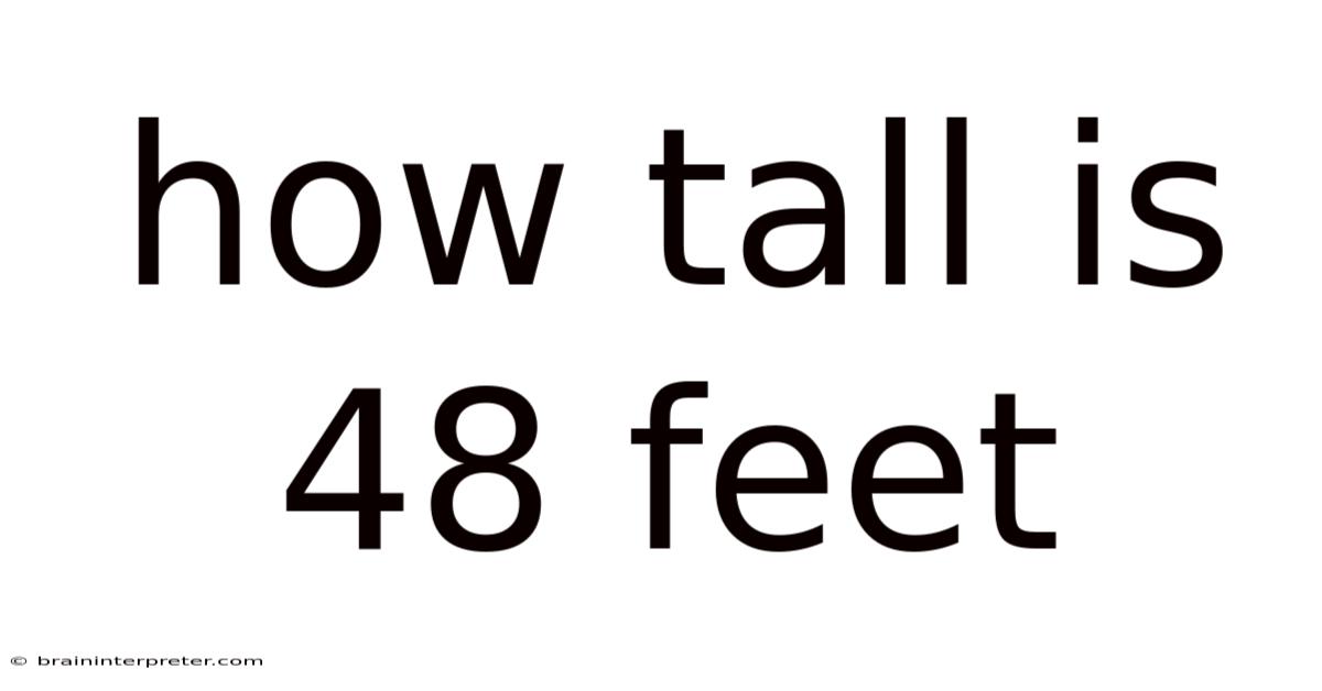 How Tall Is 48 Feet