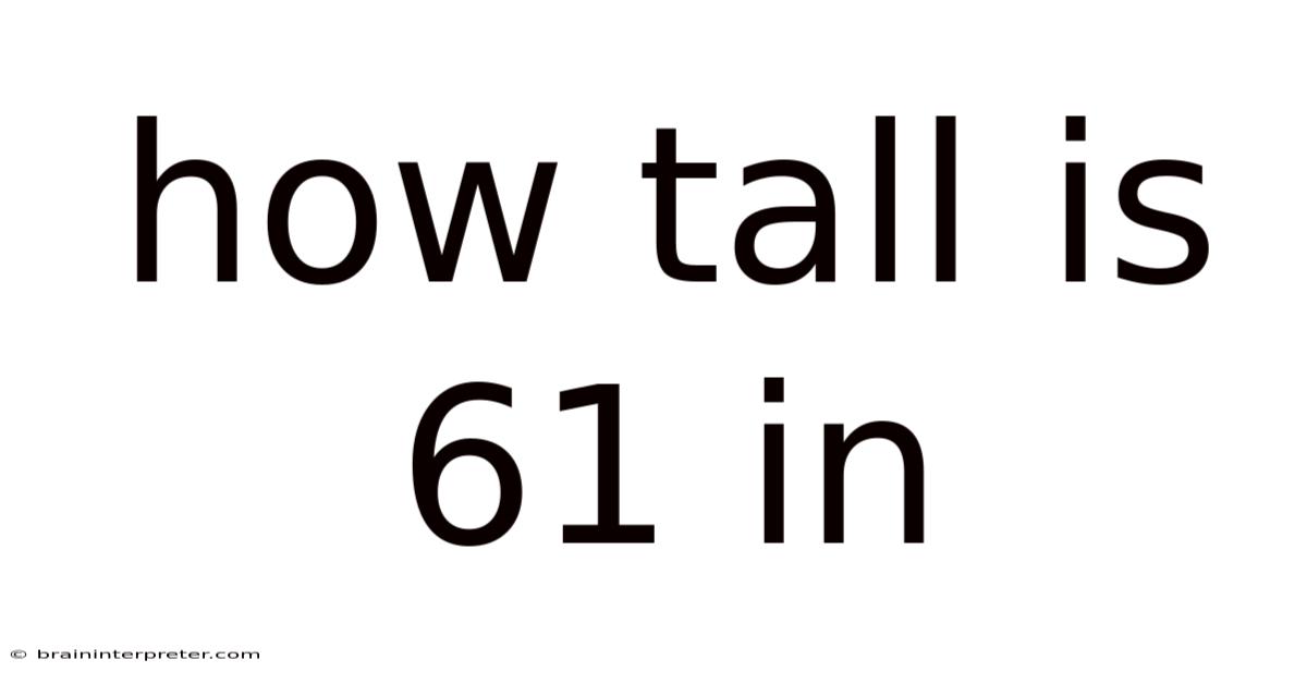 How Tall Is 61 In