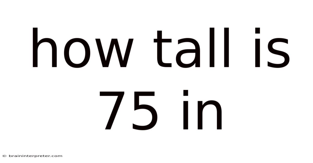 How Tall Is 75 In