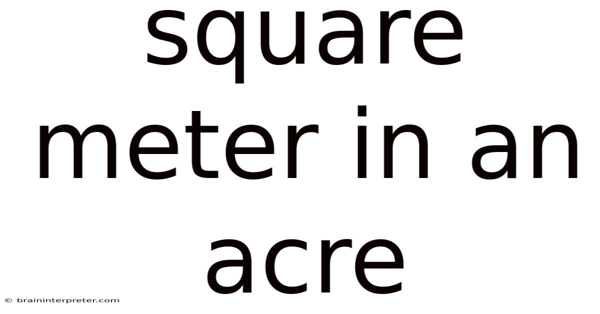 Square Meter In An Acre