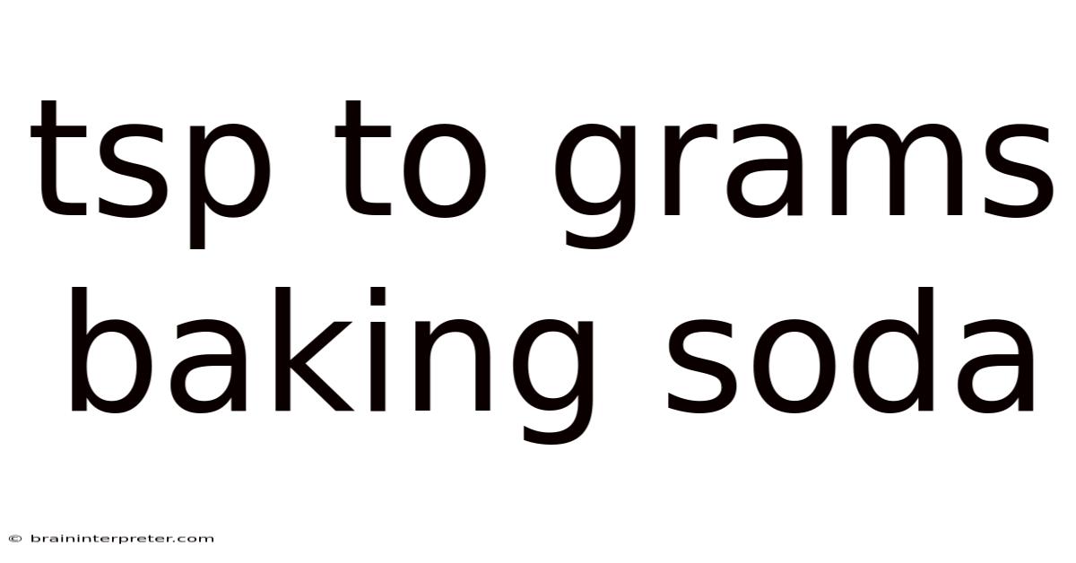 Tsp To Grams Baking Soda