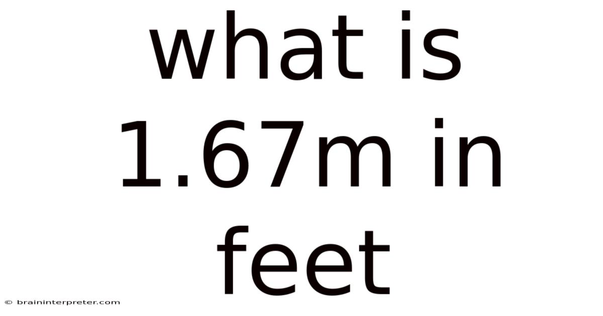 What Is 1.67m In Feet