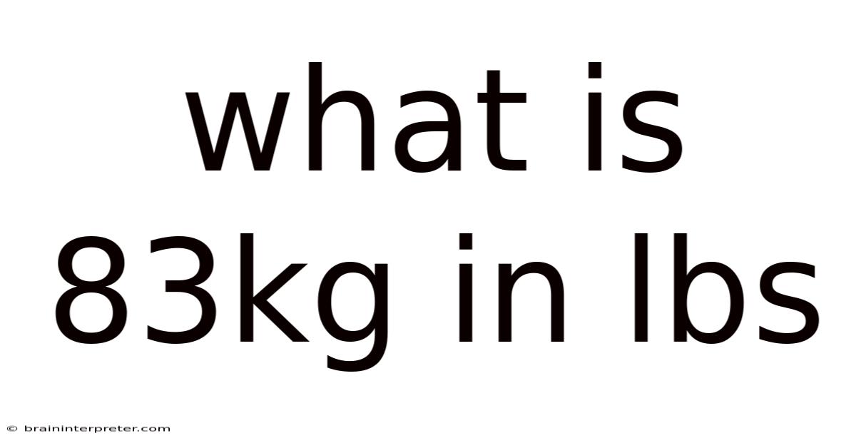 What Is 83kg In Lbs