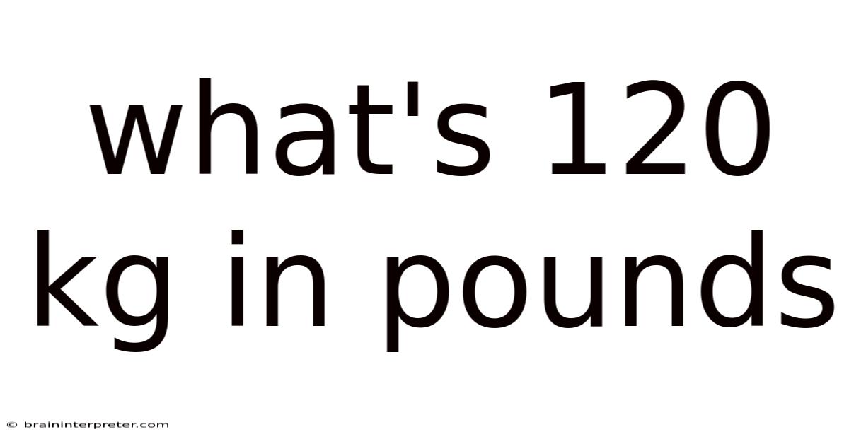 What's 120 Kg In Pounds